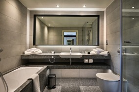 Offsite Solutions luxury bathroom pods for Llanerch Vineyard Hotel